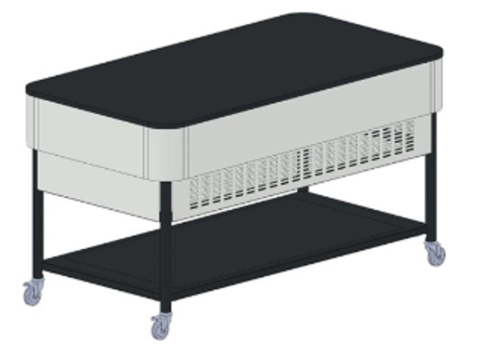 Прилавок нейтральный островной REFETTORIO Furshet RBF21NSI без полки