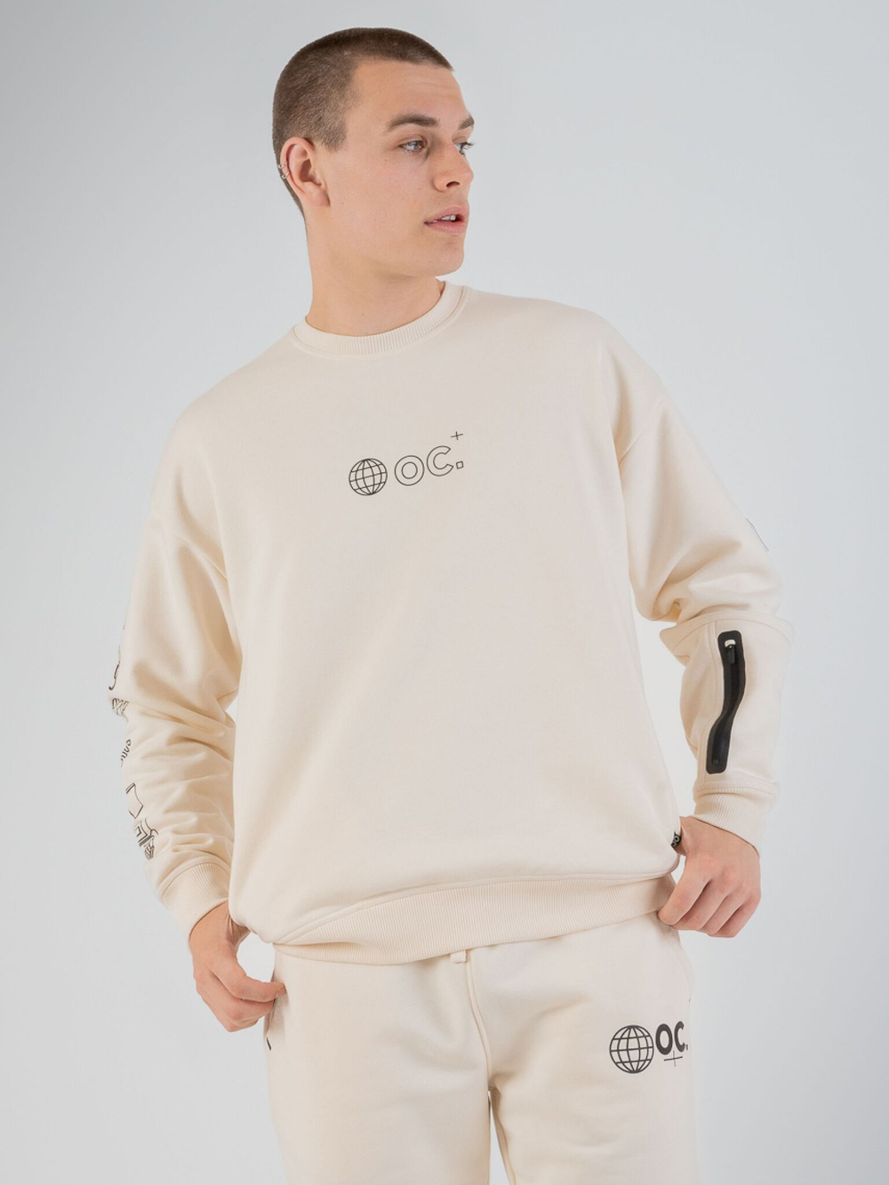 Свитшот мужской ORIGINAL CREATOR GLOBE SWEATSHIRT, Молочный
