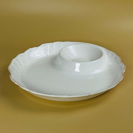 Lenardi 109-265 Менажница 29х4см КРОКУС ЗОЛОТО в под.уп.(х8)Фарфор