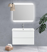 Тумба подвесная с керамической раковиной BelBagno ALBANO-CER-1050-2C-SO-BL