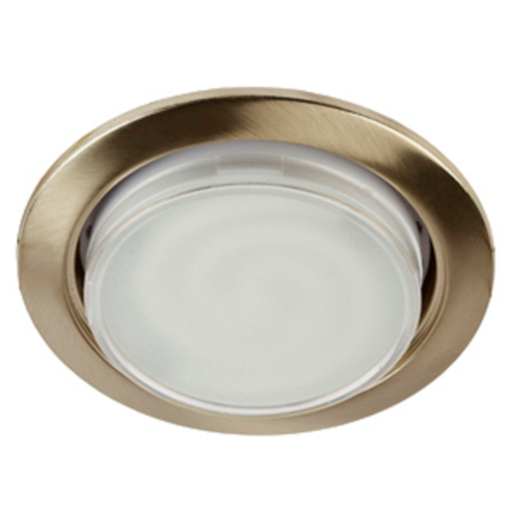 Светильник встраиваемый ЭРА KL35 SB /1 (к) под лампу GX53 бронза термокольцо в комплекте | Встраиваемые светильники Для ламп GX53