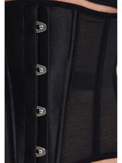 Черный прозрачный корсет MINI