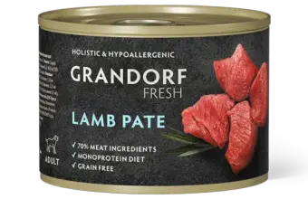 Влажный корм консервы для собак всех пород GRANDORF FRESH Lamb pate из ягненка 0,2 кг 6 шт