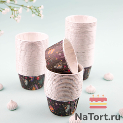 Формы бумажные с ламинацией «Маффин» 50х40 мм (Космос) 100 шт