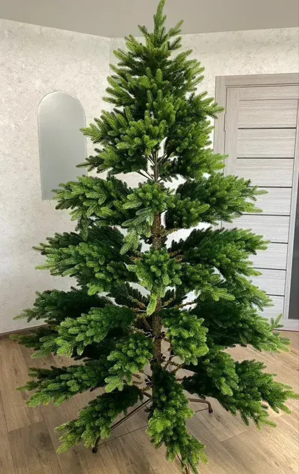 Елка с гирляндой встроенной «Сириус» (Литая хвоя) 250 см / 2,5 м