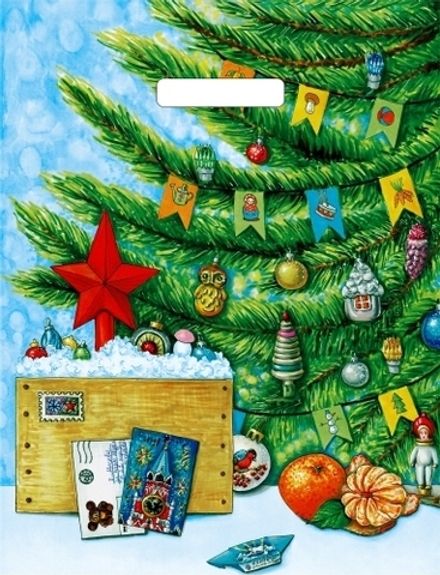 Новогодние пакеты "Новогодняя посылка" 31х40см 60мкм (50/500шт)