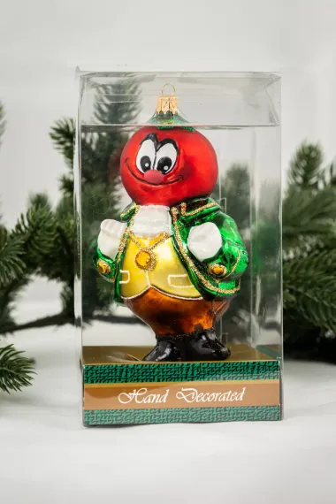 Елочное украшение Синьор Помидор, стекло, 13 см., 1 шт., Витус (59312)