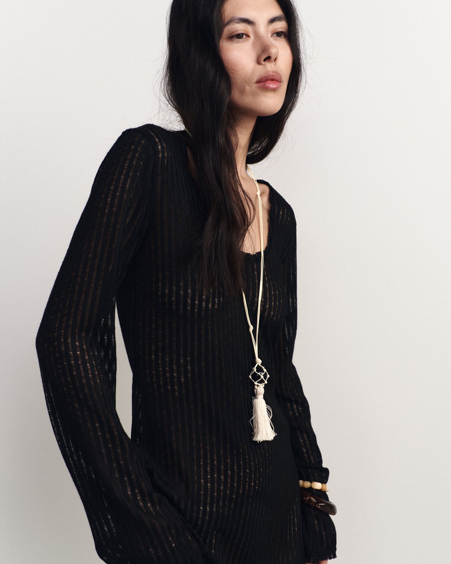 Платье с О-вырезом