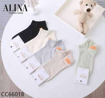 Носки женские короткие из хлопка в сеточку 10 шт.