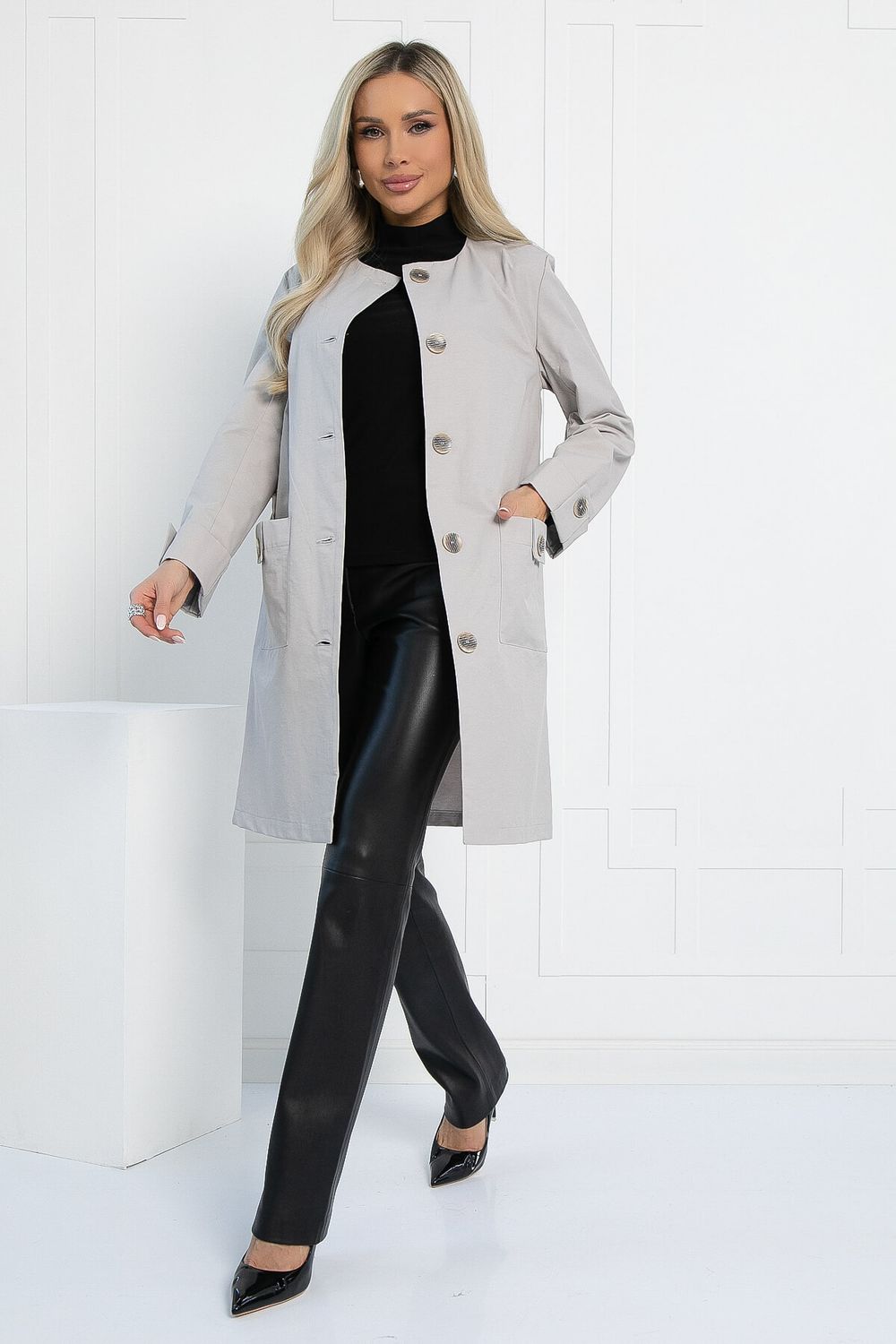 Плащ Гелла (серый) П13015-14М LT Collection