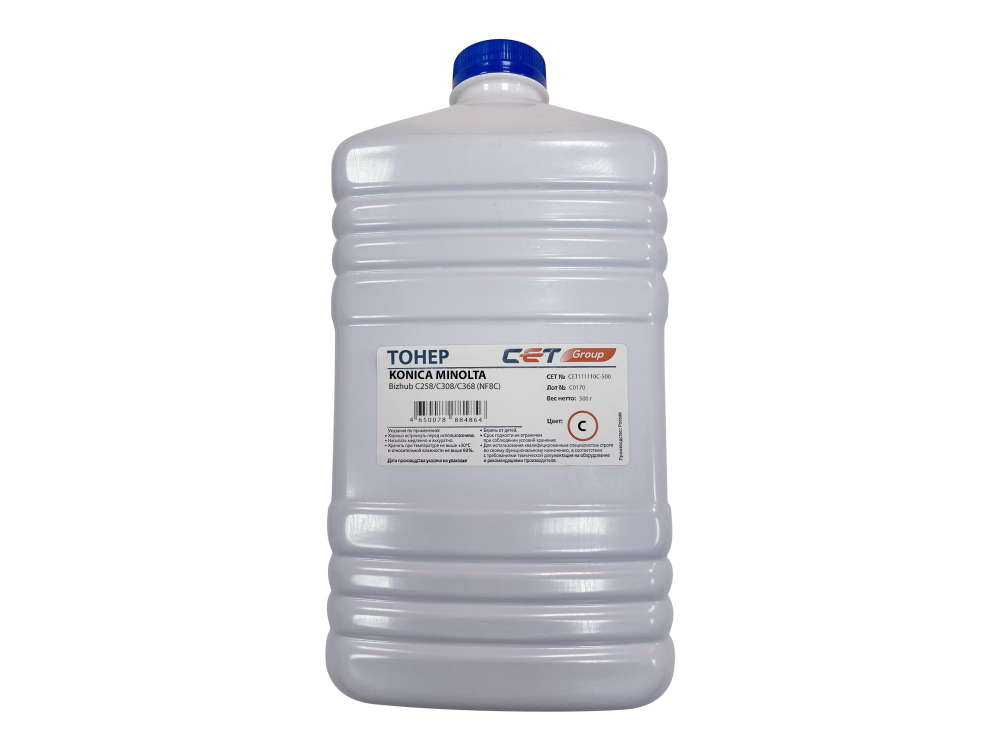 Тонер NF8C TN-324 для KONICA MINOLTA Bizhub C258/C308/C368 (CET) Cyan, 500г/бут, CET111110C-500