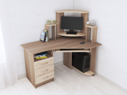 Стол компьютерный Грета-7, ясень шимо