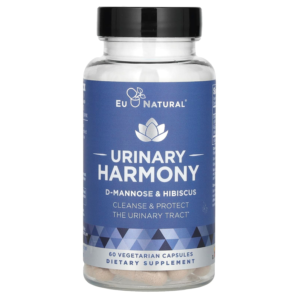 Eu Natural, Urinary Harmony, поддержка мочевыводящих путей, 60 вегетарианских капсул