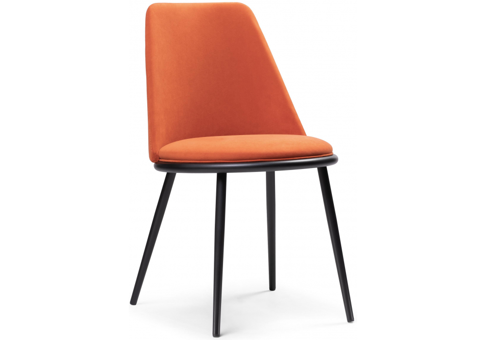 Стул на металлокаркасе Woodville Алдис катания флам, черный матовый