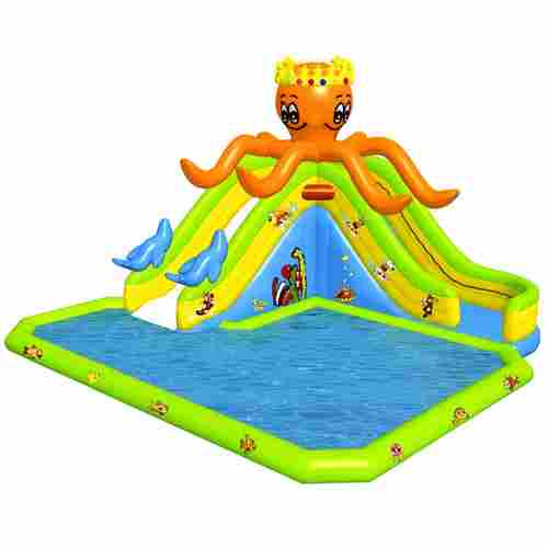 Надувной водный батут с бассейном «Король осьминогов» 8*8*5 м