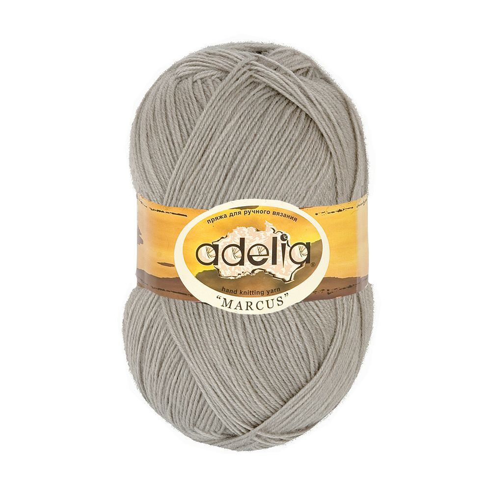 Пряжа Adelia Marcus / уп.5 мот. по 100г, 375м, 18 св.серый Пряжа Adelia Marcus / уп.5 мот. по 100г, 375м, 18 св.серый