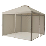 Беседка с сеткой - IKEA HIMMELSÖ/HIMMELSO/ХИММЕЛЬСЁ ИКЕА, 300х300х290 см, бежевый/черный