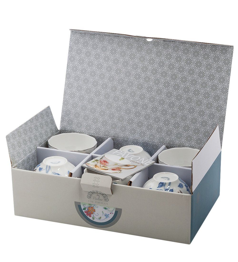 Pavone JS-32 Чайный набор на 6 перс. «Голубая бабочка»