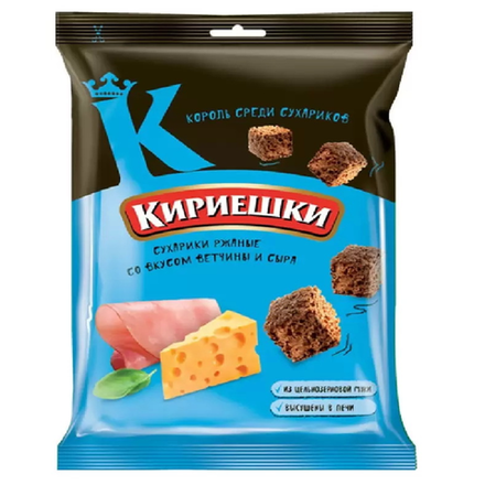 Кириешки ржаные ветчина и сыр 40 гр
