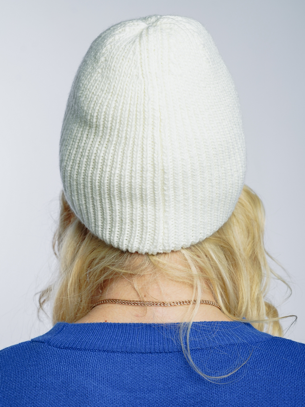 Шапка вязаная "Fishka" Молочный