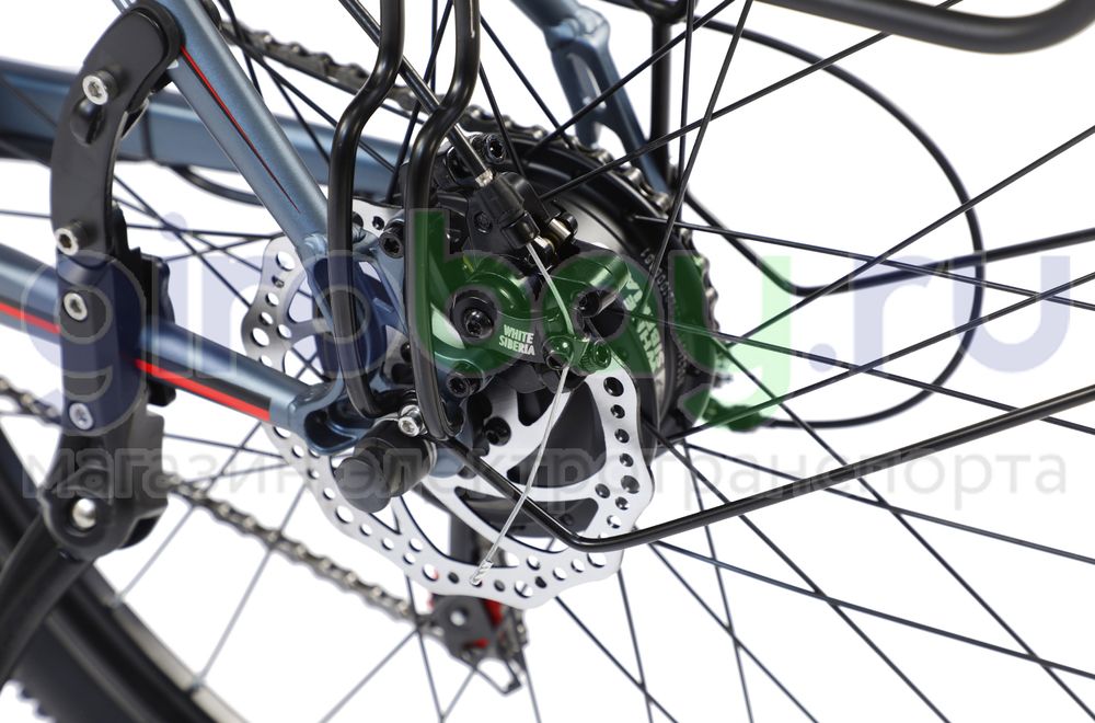 Электровелосипед WHITE SIBERIA CAMRY ALLROAD 500W 36V/11A Snegir (Синий) фото 6 фото №7