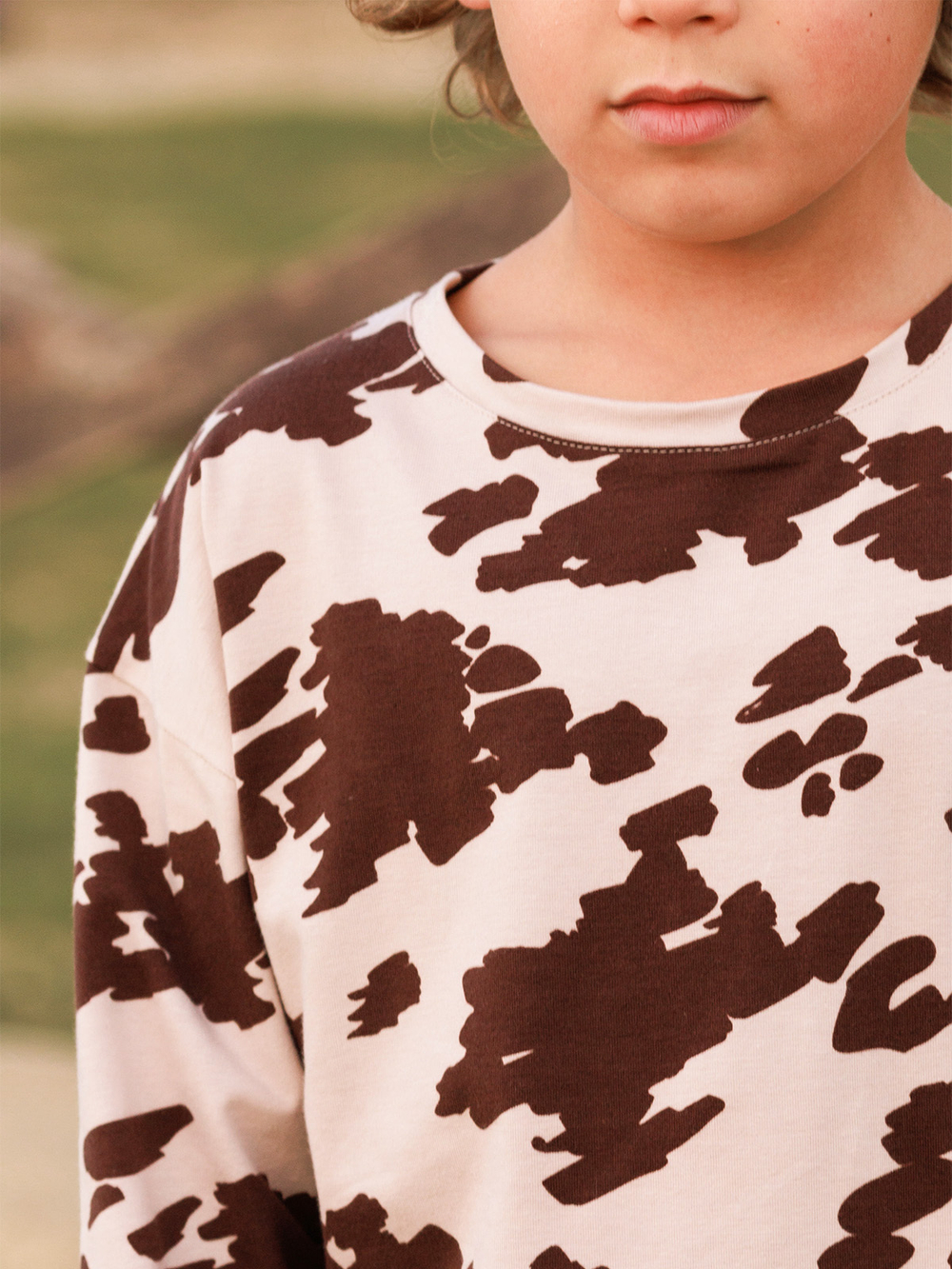 Лонгслив оверсайз Mjölk Cow Camouflage