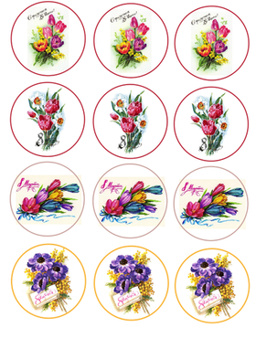 Печать на съедобной бумаге 8 марта №1