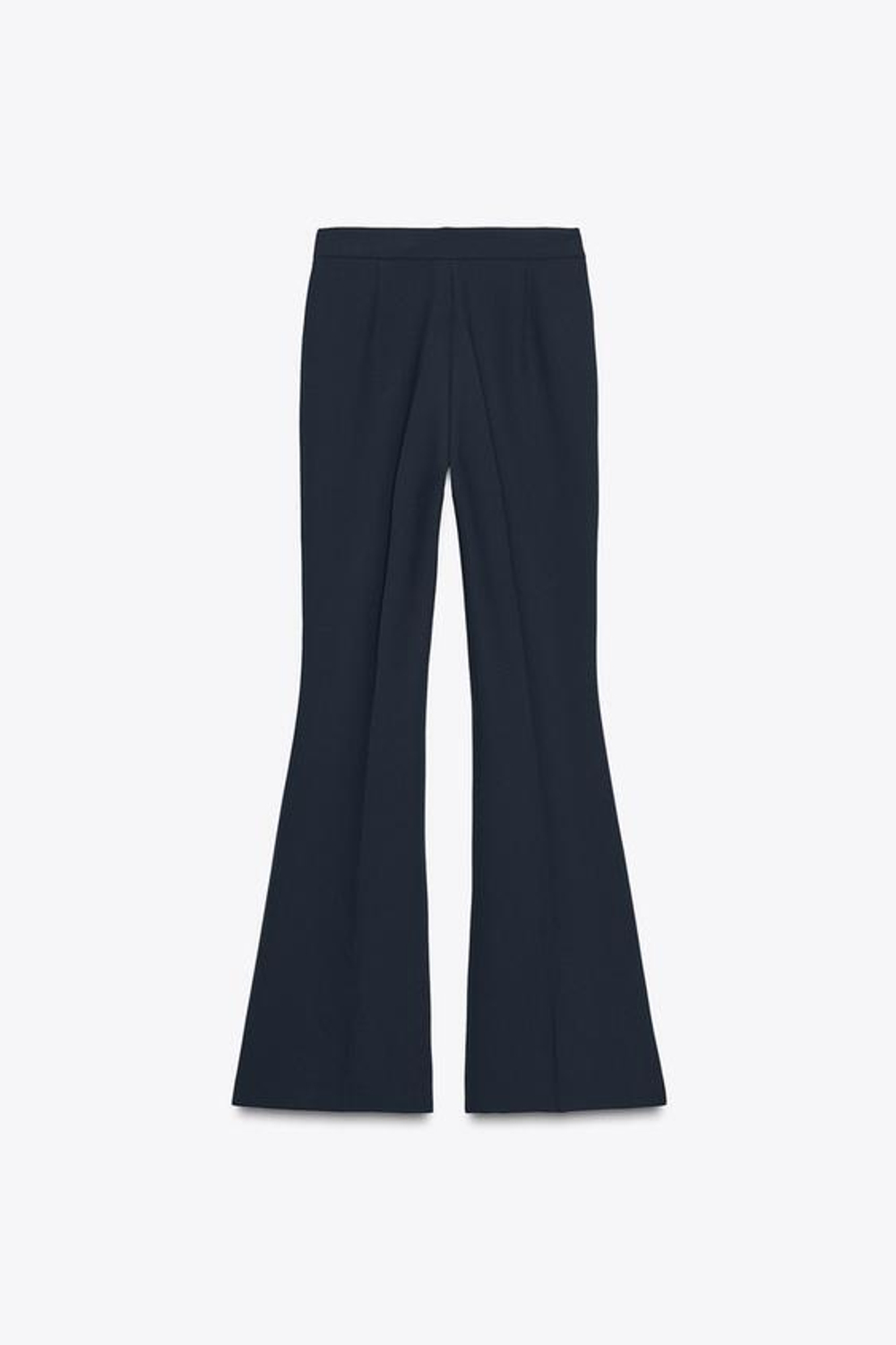 ZARA БРЮКИ FLARED С ПРЯЖКАМИ, МОРСКОЙ СИНИЙ