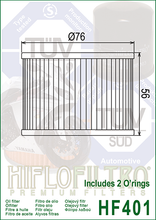 Масляный фильтр HIFLO HF401 для мотоциклов