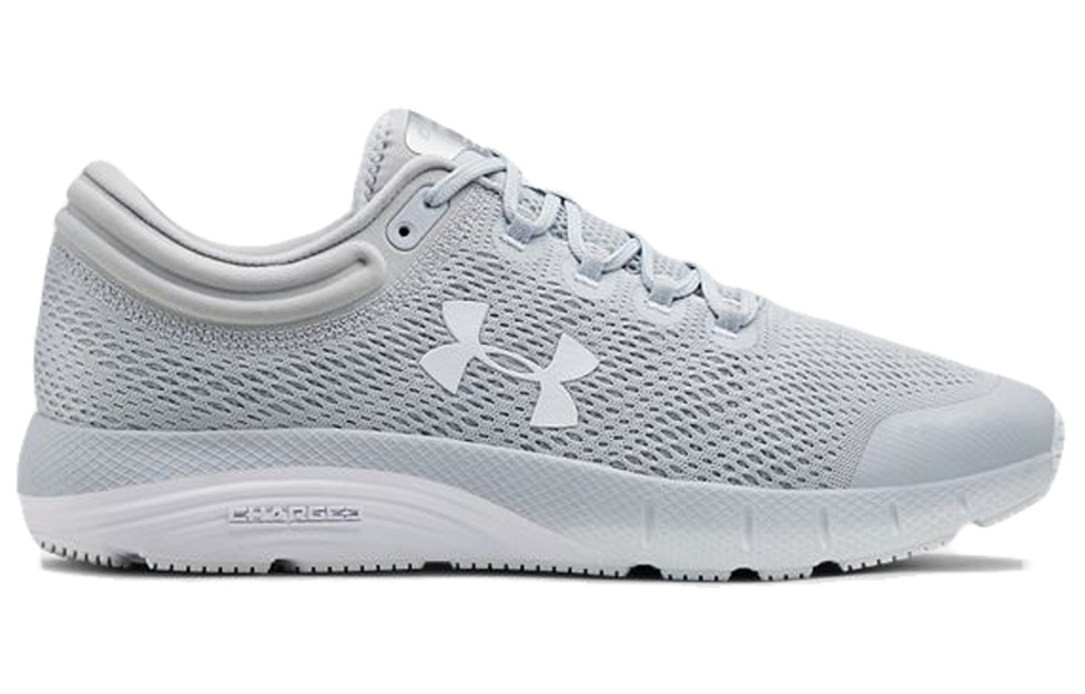 Under Armour Charged Bandit 5 comfortable fabric shock absorption, non-slip, wear-resistant, low-cut casual running shoes for men and women with the same style halo gray