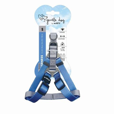 Шлейка для собак GENTLE DOG S, 1.5 x 34 - 50 см голубая