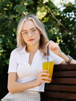 Оправа для очков женская брендовая золотистая