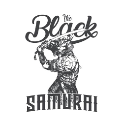 принт PewPewCat The black samurai белый