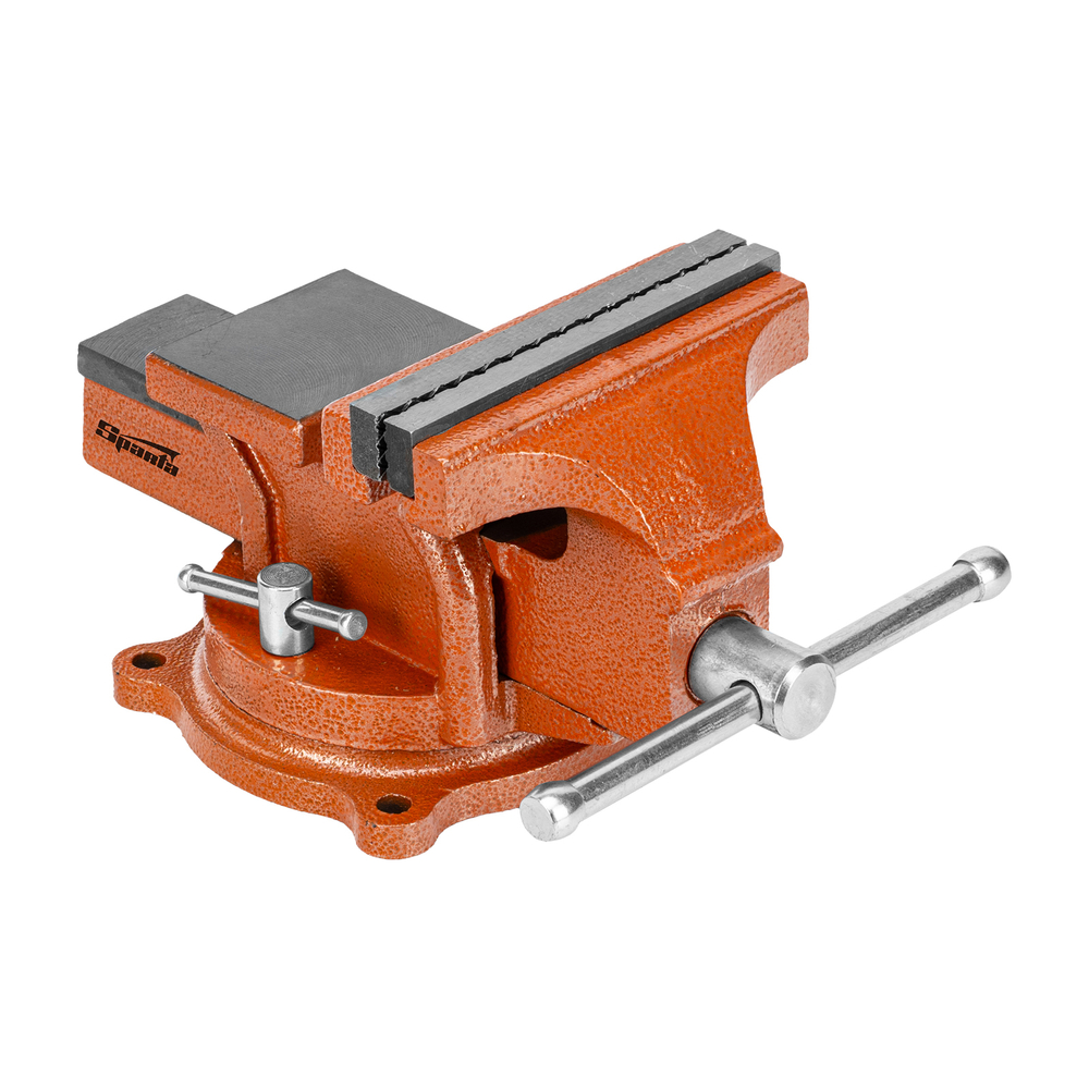 Тиски слесарные, 125 мм, поворотные, с наковальней Sparta