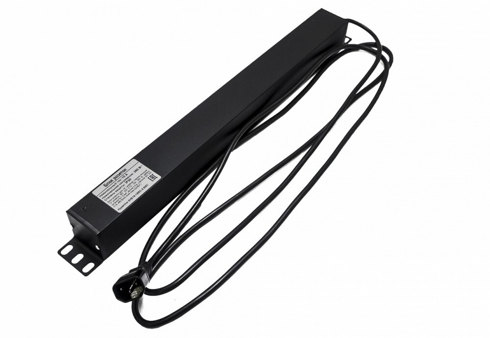 Блок розеток 19", 12 розеток Hyperline SHE19-12IEC-2.5IEC