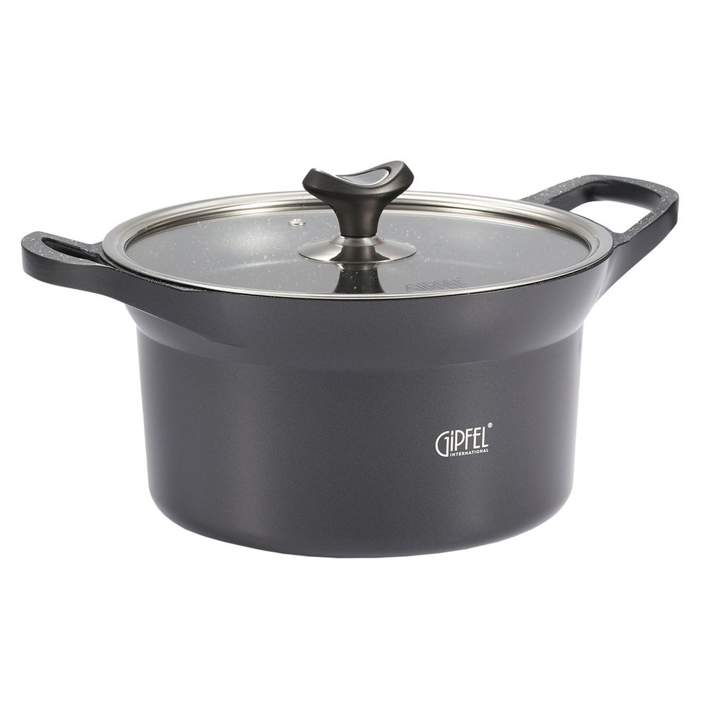 Кастрюля из литого алюминия Gipfel Azul Black 51923 24 см/4,5 л