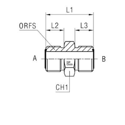 Соединение P D32-D25 ORFS 1.11/16 - ORFS 1.7/16 РЕДУКЦИОННОЕ