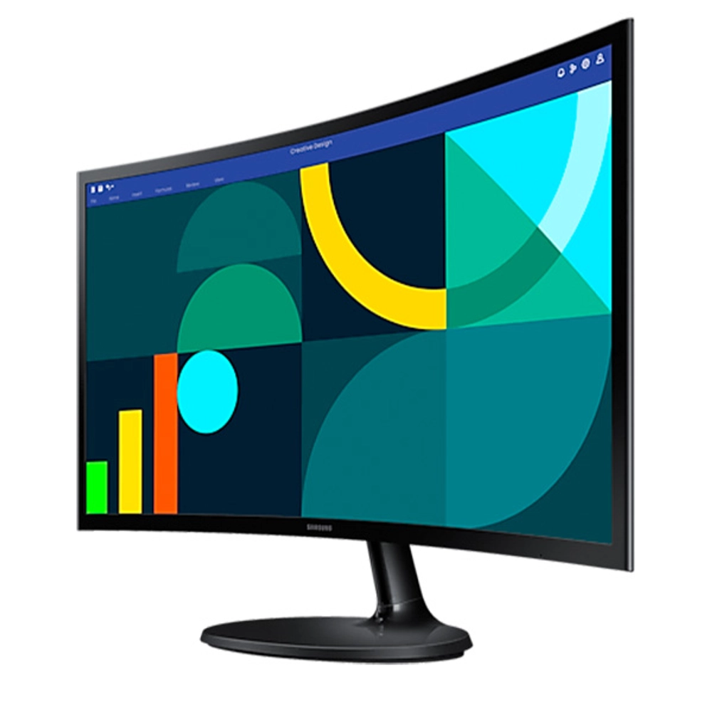 Монитор 24" SAMSUNG LS24D360GAIXCI VA 1800R 1920x1080 100Hz 4мс 250кд/м2 3000:1 D-Sub HDMI