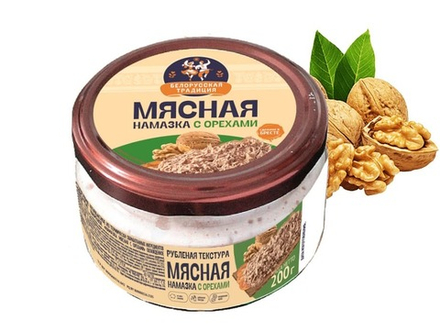 Намазка мясная с орехами 200г. Белорусская традиция