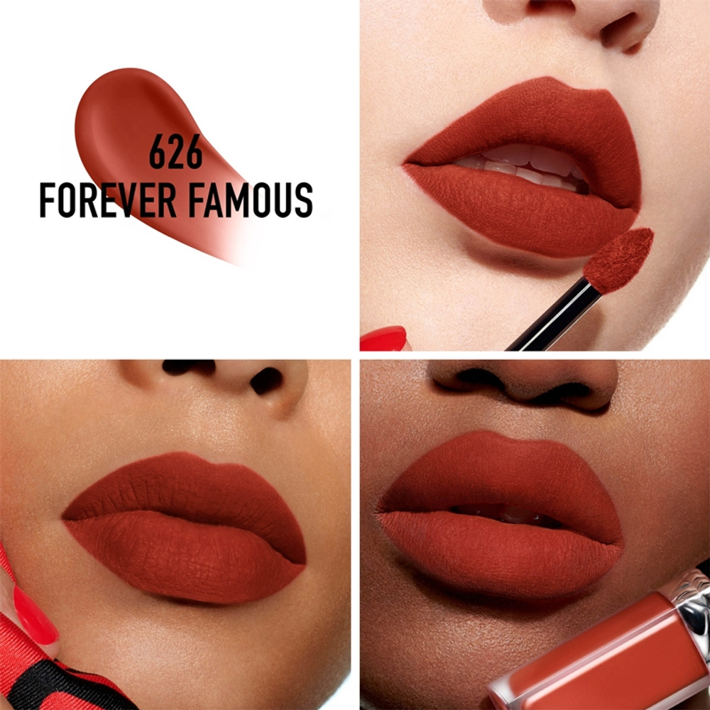 DIOR Rouge Dior Forever Liquid - Матовая жидкая помада оттенок 626 Forever Famous, 6 ml