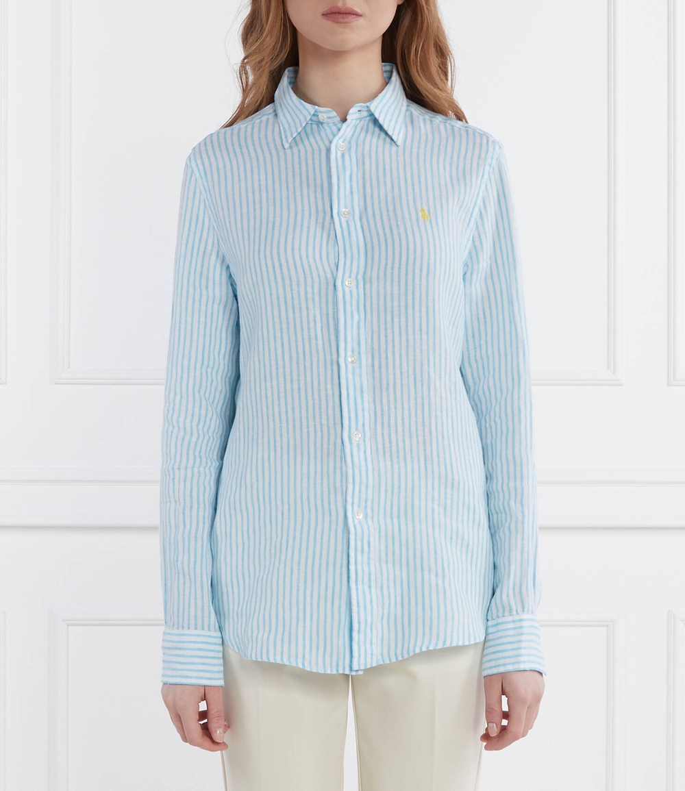 Льняная рубашка POLO RALPH LAUREN - голубой(211910644)