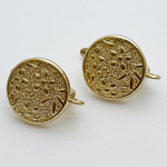 Швензы с английским замком, цвет золото, размер 15*13 мм, цена за пару