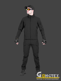 Костюм SoftShell Gongtex Outdoor Tactical Suit (без флиса). Чёрный
