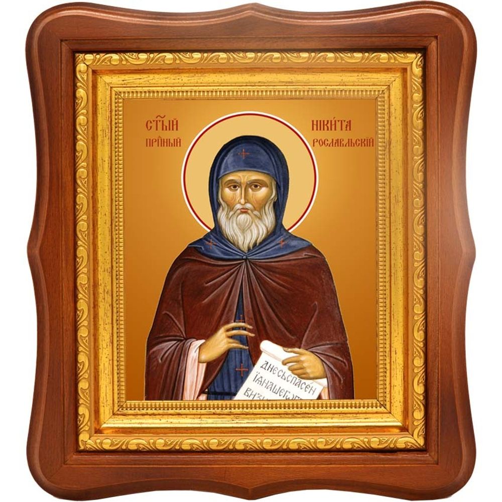 Никита Рославльский преподобный. Икона на холсте.