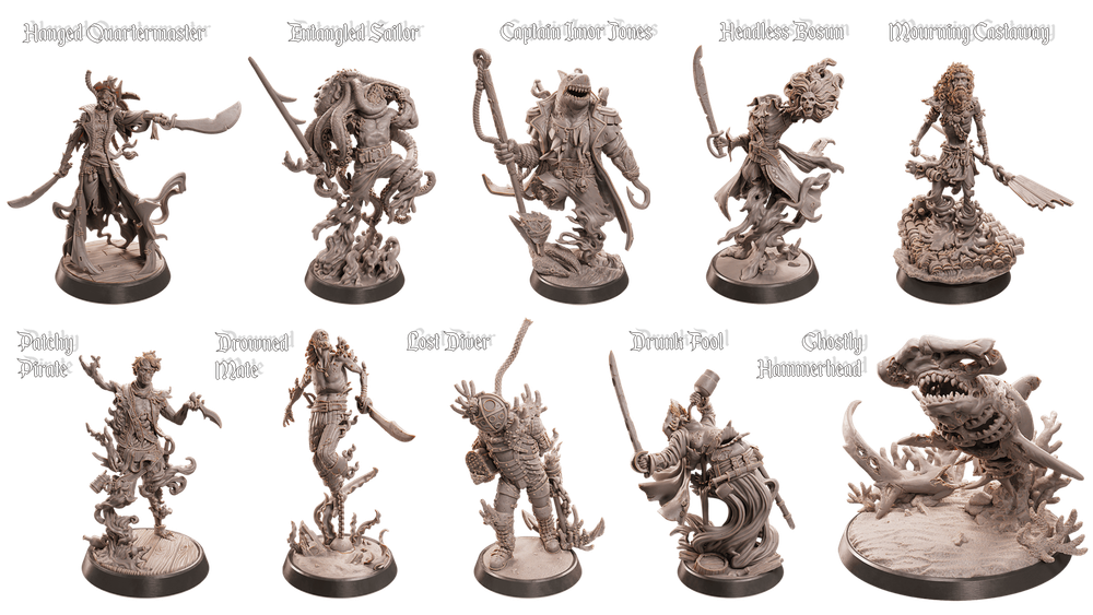 Завистливая буря Envious Tempest Миниатюры 32-56-75мм (Нет / 75mm / Lost Diver)