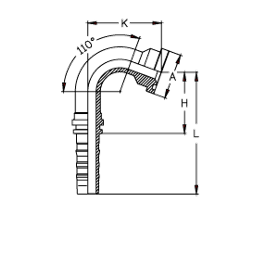 Фитинг DN 25 SFL 1 44.5 (110) CS