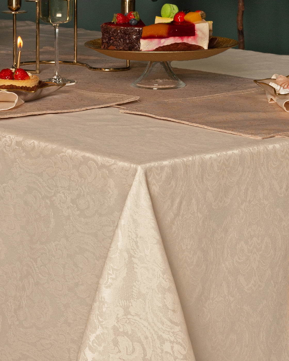 Скатерть 150х220 Sofi De MarkO Эллиада кремовая