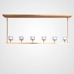 Люстра Rh Boule De Cristal Linear Chandelier 6 Bronze By Imperiumloft