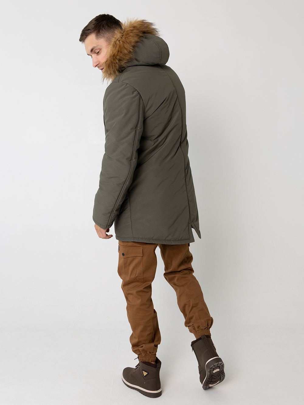 Парка зимняя Город Горький хаки зеленая