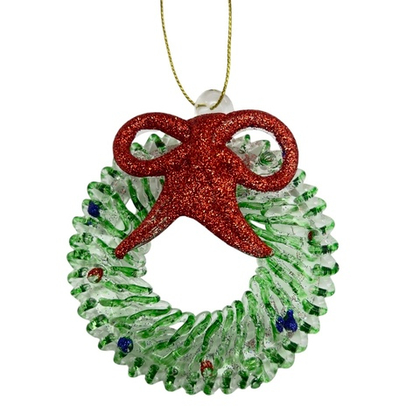 Венок с красным бантом [ С9368 ]